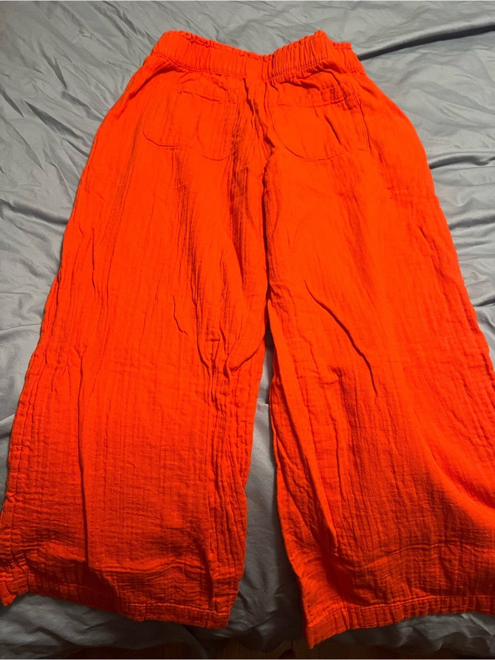Old Navy Orange Wide-Leg Elastic Waist Pants